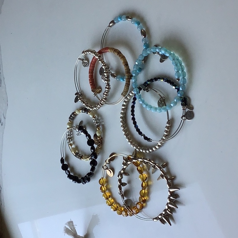 Alex and Ani bracelets. A set of 10